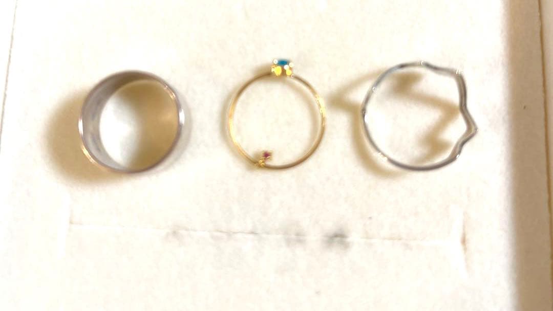 イーエムe.mファランジピンキーリング三点セット