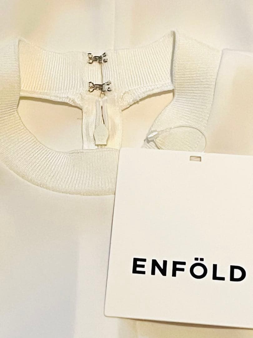 ENFÖLD エンフォルド　オーバーサイズ　美カッティングデザインブラウス　38