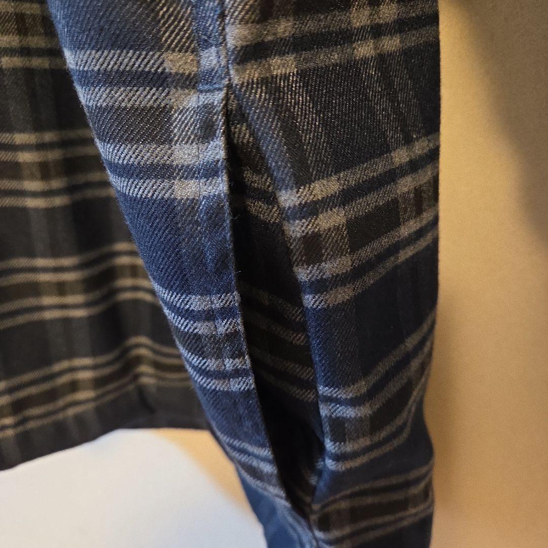 美品　BLUCO キルティングシャツ ネイビー OL-046