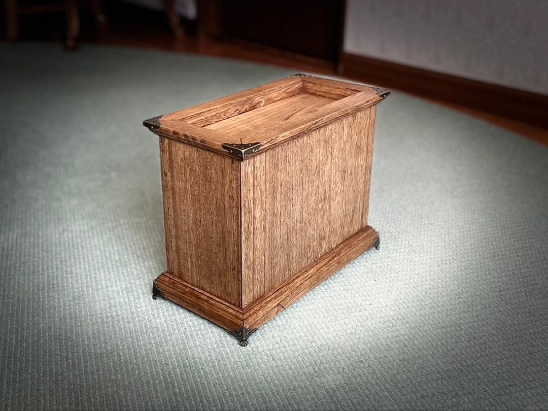 ヴィンテージ　アンティーク調　ハンドメイド　キャビネット　ジュエリーBOX