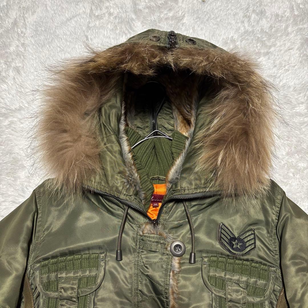希少 美品 AVIREX N-2B ミリタリー ジャケット y2k ファー 短丈