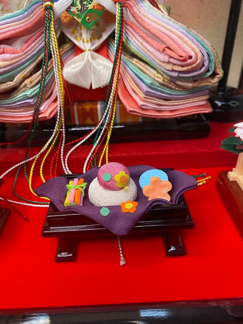 東京久月　雛人形アクリルケース入り親王飾り・間口約５７×奥行約３１×高さ約３６㎝