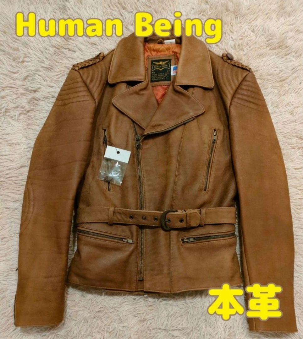USA製human being　ダブルライダース 本革レザージャケット美品
