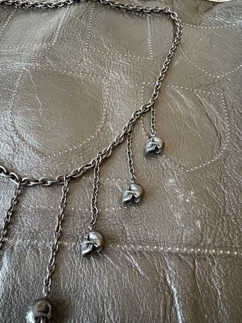 ナンバーナイン ８連 スカル ネックレス