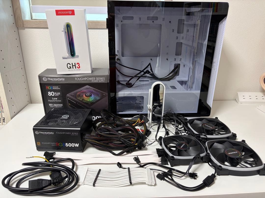 自作用　PCケース、電源、ケーブル、ファンのセット