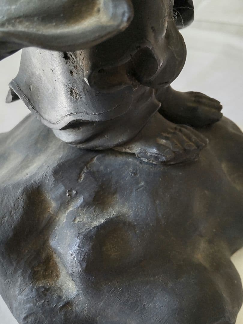 江戸時代-銀象嵌出山釈迦像-青銅製