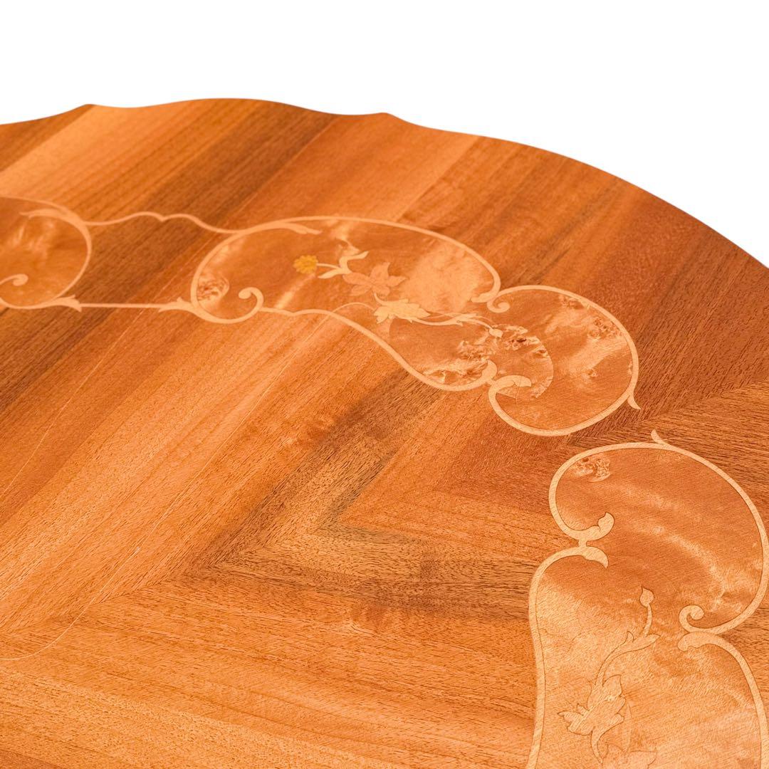 KZ023 イタリア製 象嵌細工　ダイニングテーブル 猫脚　オーダーメイド