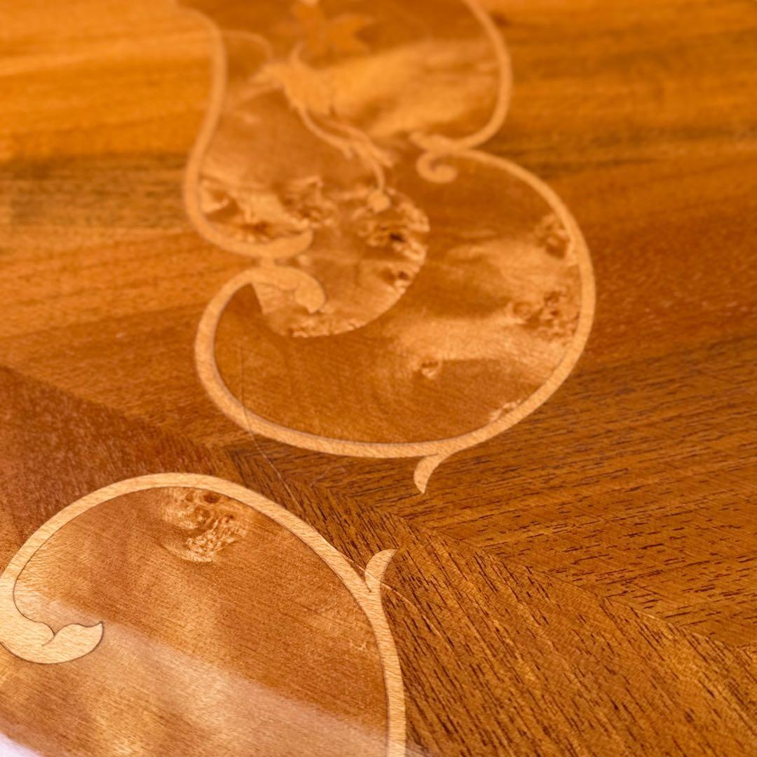 KZ023 イタリア製 象嵌細工　ダイニングテーブル 猫脚　オーダーメイド