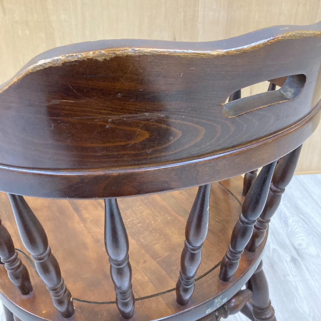 【柏木工】ヴィンテージ ダイニングチェア 椅子　アームチェア　アンティーク D