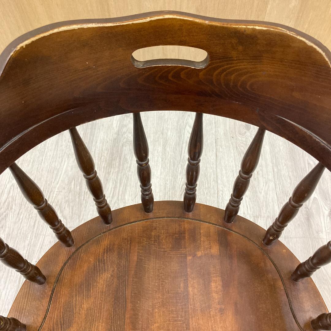 【柏木工】ヴィンテージ ダイニングチェア 椅子　アームチェア　アンティーク D