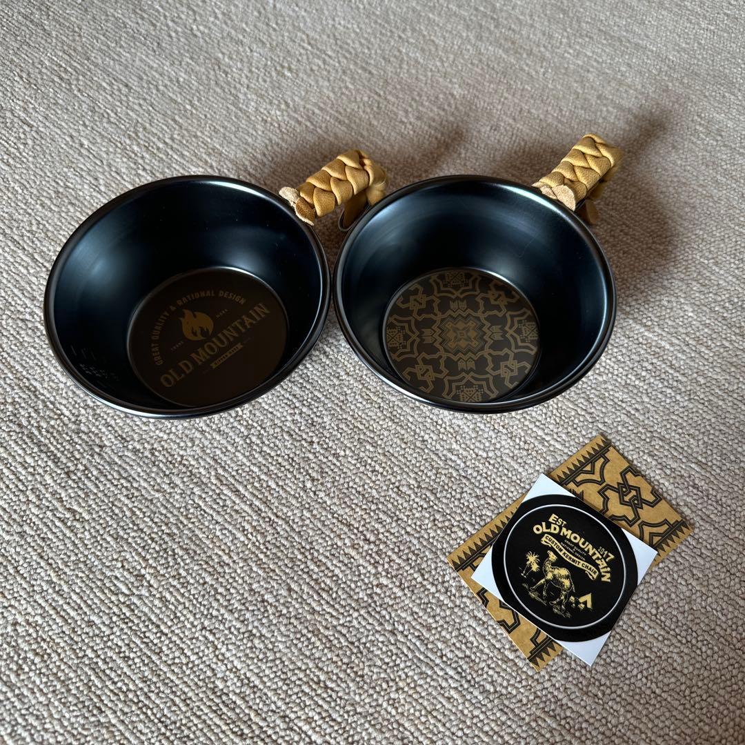 old mountain「ブラックシェラカップ」2点セット