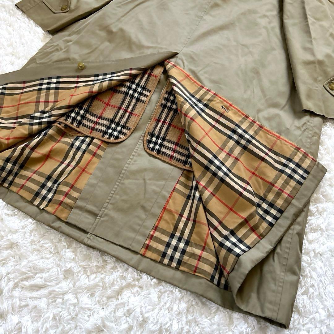 ケイ227様バーバリー ステンカラーコート カーキ ライナー ノバチェック XL