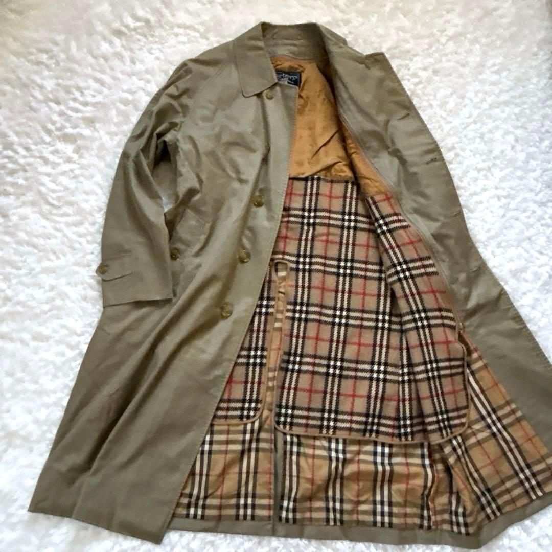 ケイ227様バーバリー ステンカラーコート カーキ ライナー ノバチェック XL