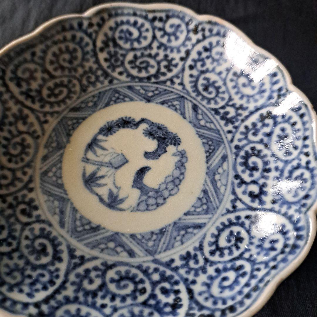 「ご成約者」です。 「たこ唐草が小皿にも！」 古伊万里皿4客セット 骨董ア