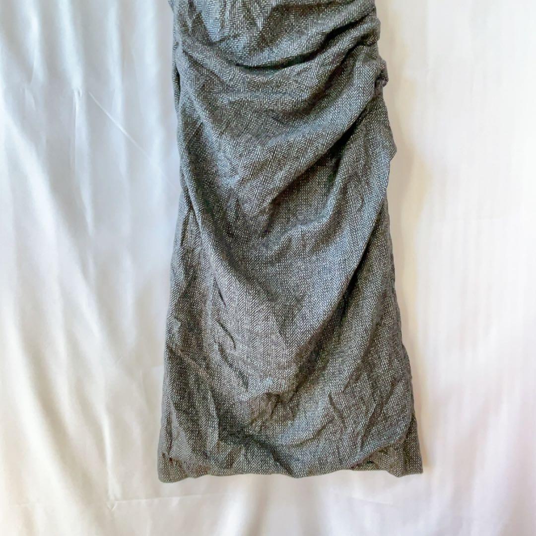 レア✨D&G ドレープデザイン スリップドレス 【XS】海外輸入古着　1点もの