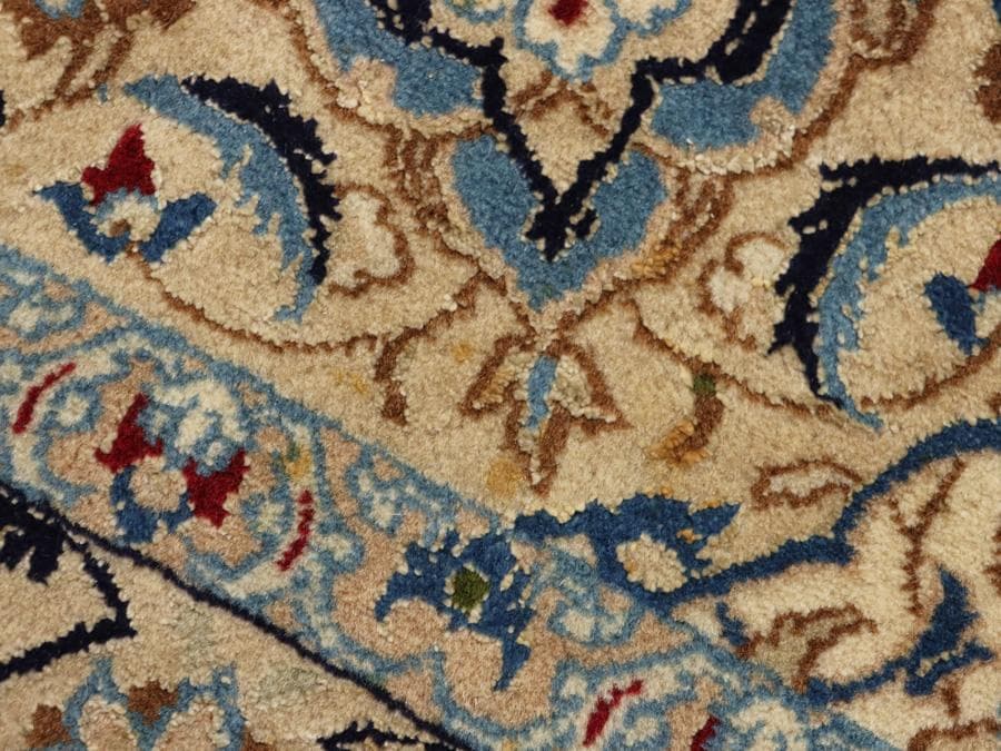 専用Y2301 ペルシャ絨毯 イラン ナイン ウール 手織 大判205×130㎝