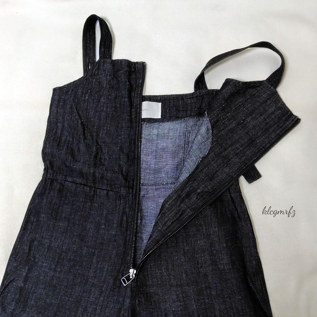 TODAYFUL リネン混 デニム サロペット オーバーオール インディゴ