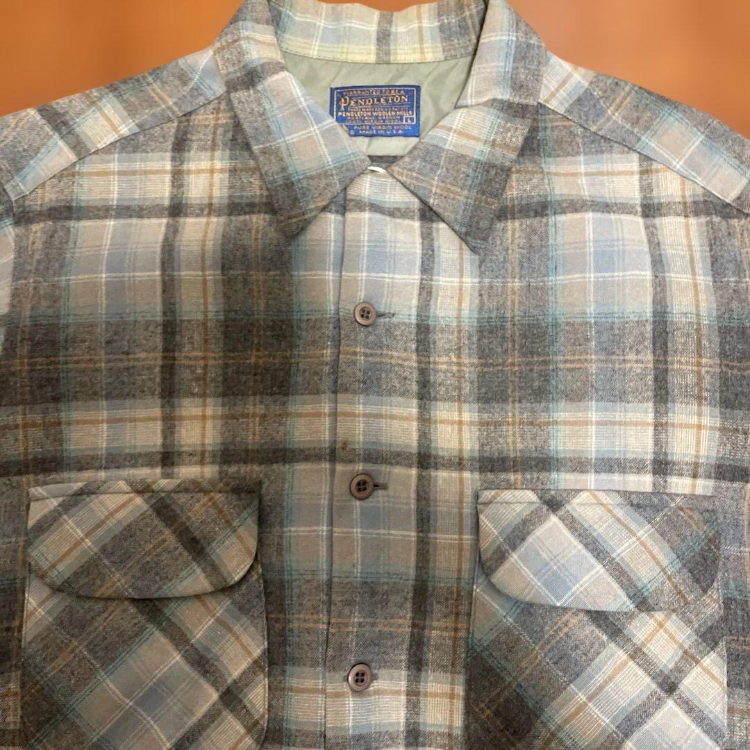 70's Pendleton ペンドルトン　ウールボードシャツL