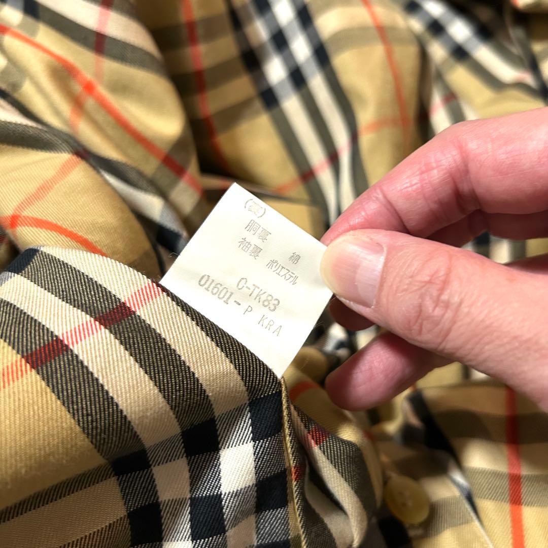 Lサイズ相当！Burberry's バーバリーズ 古着ロングコート ノバチェック