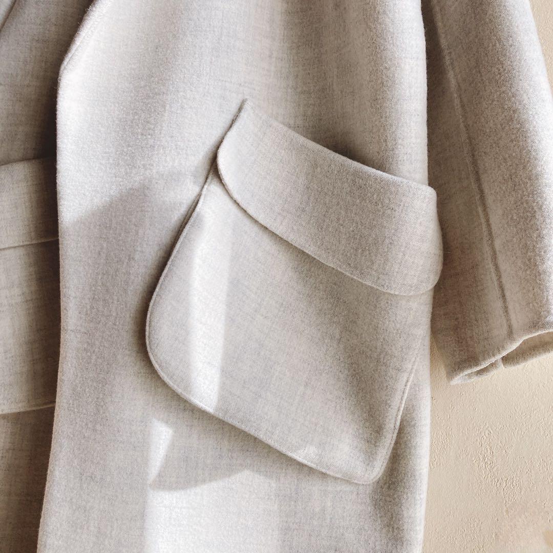 【美品】エンフォルド ダブルフェイス 立体ポケット オーバーサイズロングコート