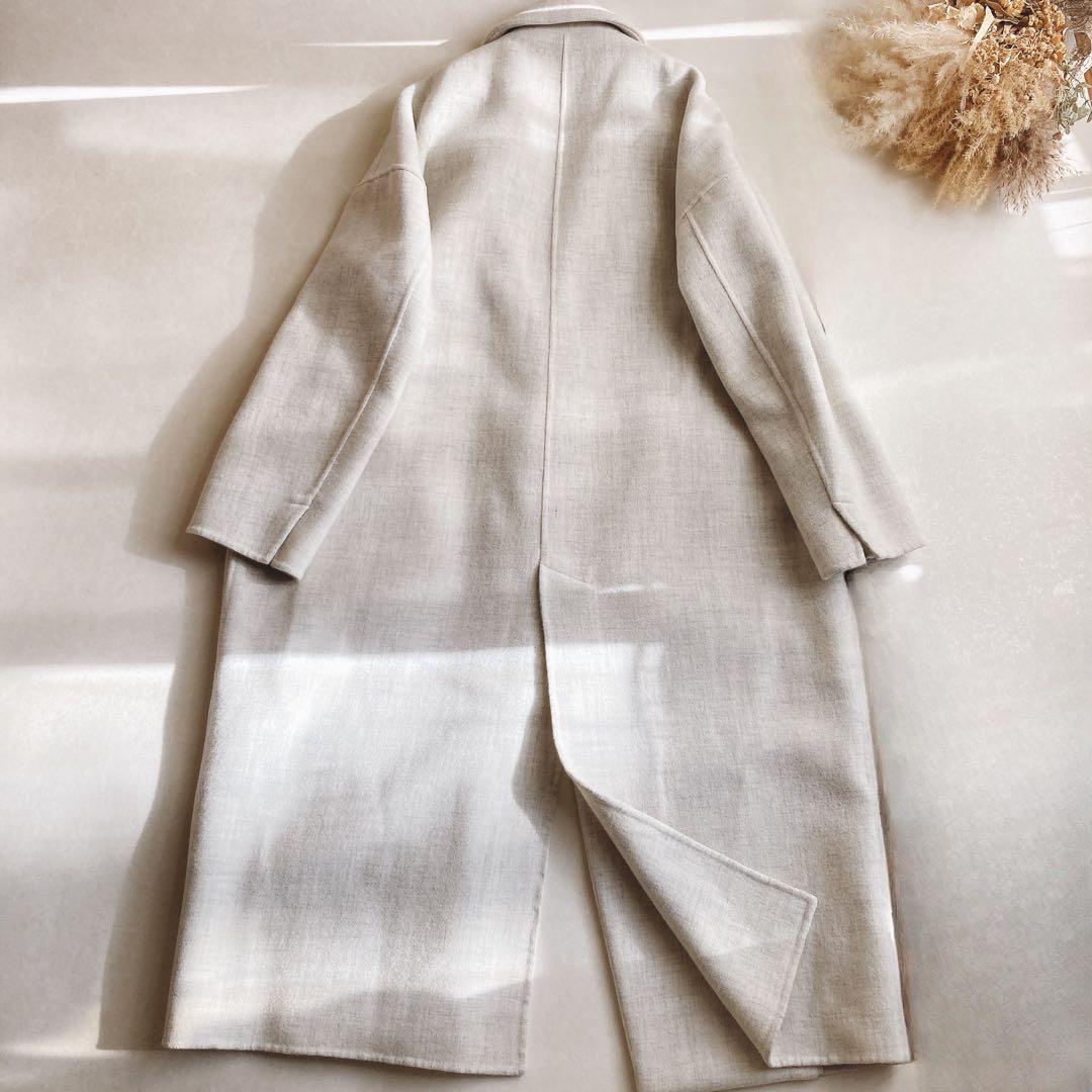 【美品】エンフォルド ダブルフェイス 立体ポケット オーバーサイズロングコート