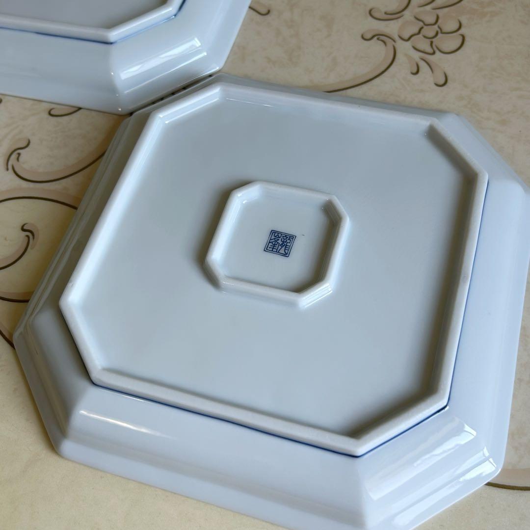 三洋陶器　龍峰窯　金彩古伊万里　和皿揃　5枚セット　中皿　八角皿　色絵　盛皿大皿