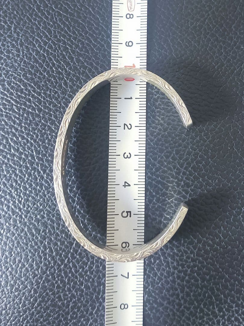 銀　シルバー　925　ブレスレット　ハワイアン　バングル　DEOSCAR　重厚感