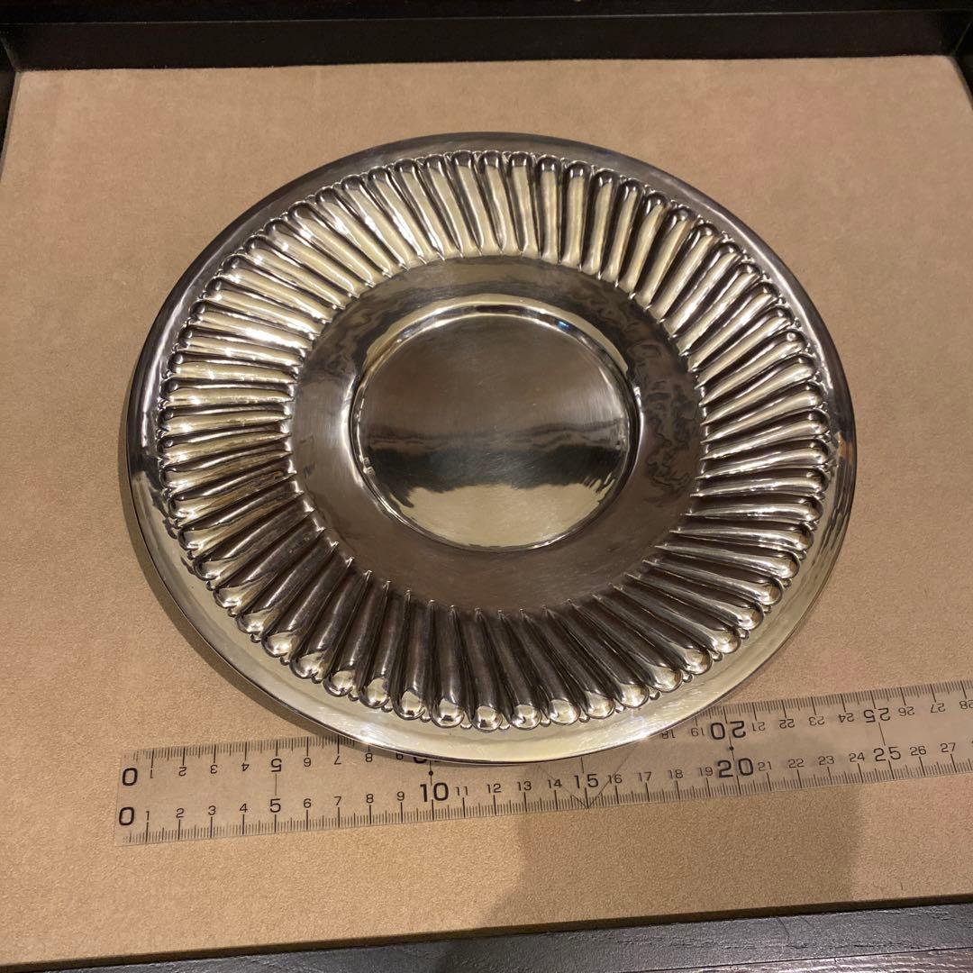 銀盆　900刻印　花柄　銀製品　銀食器　銀　シルバー　silver 銀製