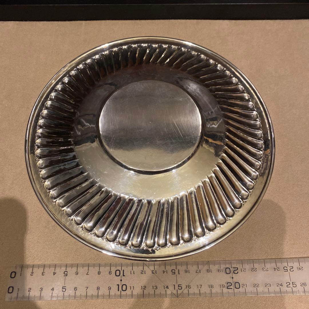 銀盆　900刻印　花柄　銀製品　銀食器　銀　シルバー　silver 銀製