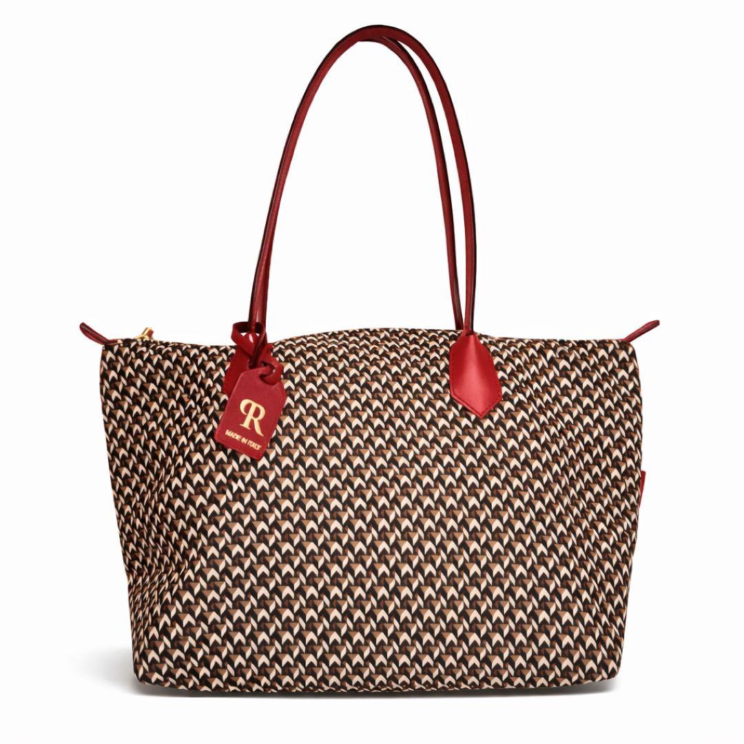 極美品✨️ロベルタピエリ トートバッグ タタミ 赤 収納◎ A4可