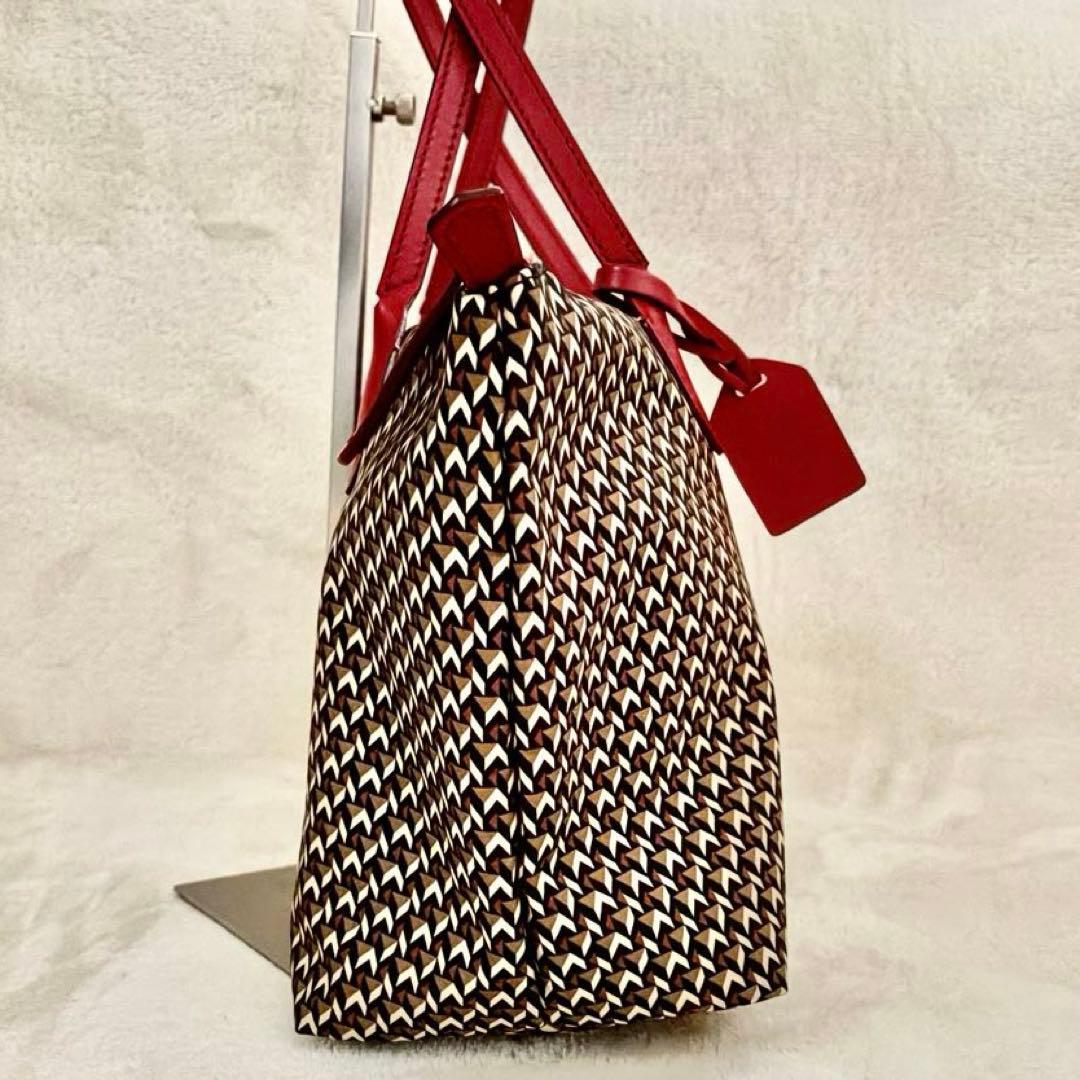 極美品✨️ロベルタピエリ トートバッグ タタミ 赤 収納◎ A4可