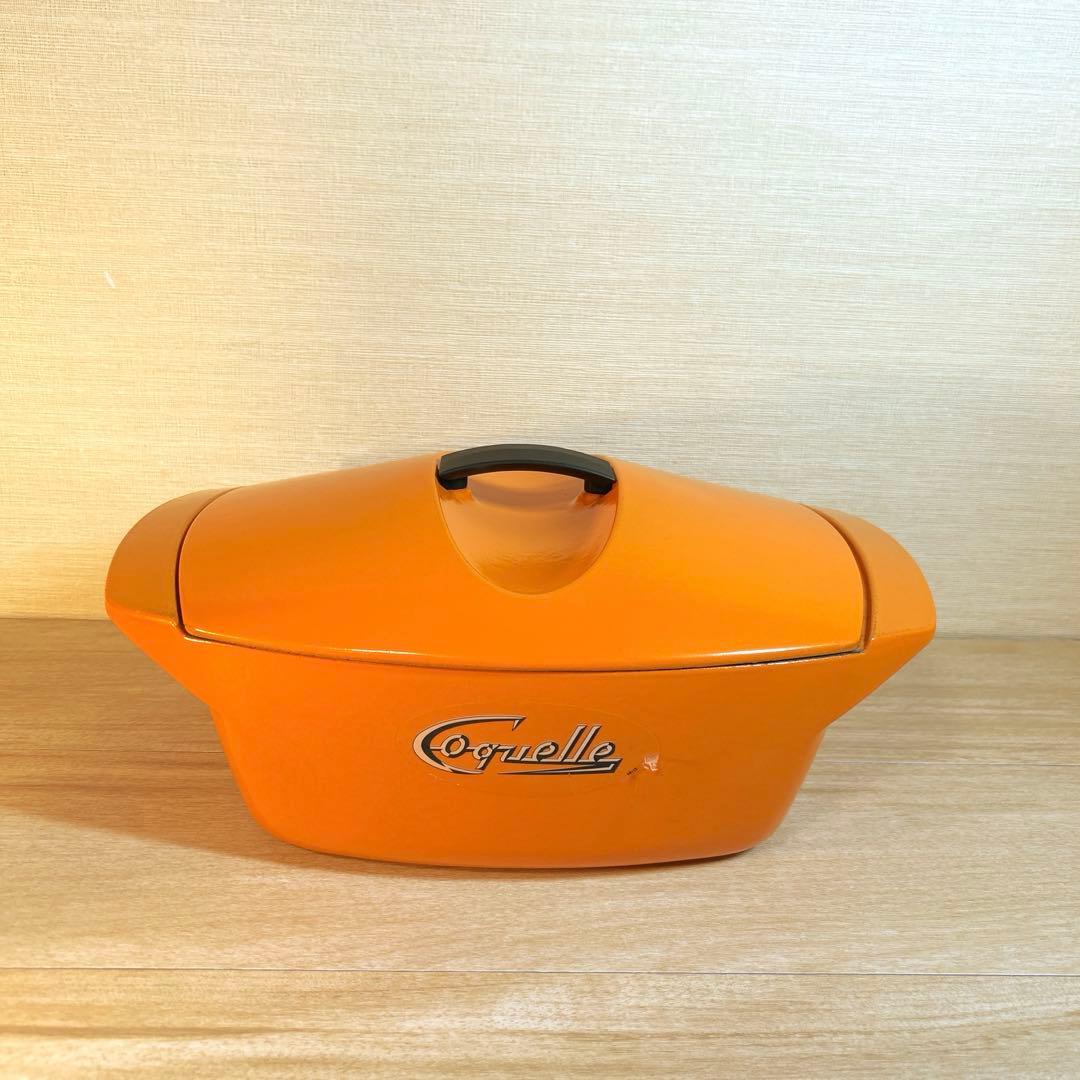 ルクルーゼ　コケル　復刻版　オレンジ　28cm 鍋　両手鍋