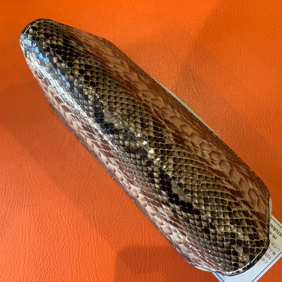 本物のパイソンレザー 長財布