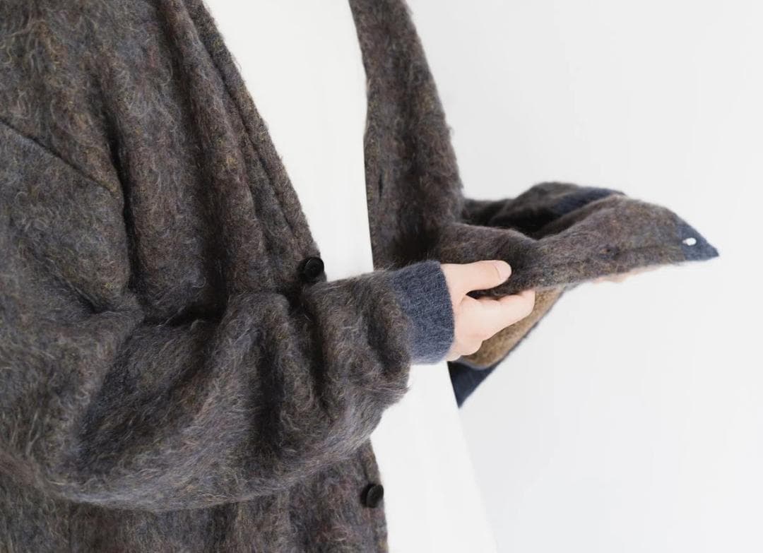 M*A様 YOKE モヘアカーディガン ダークグレー