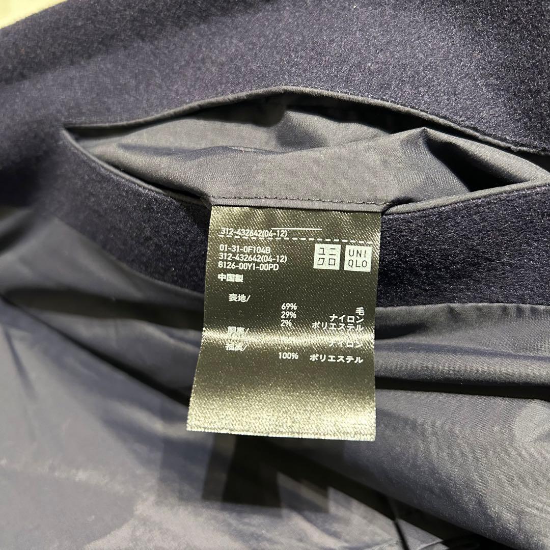 未使用級✨】UNIQLO＋J ウールブレンドチェスターコート L ネイビー