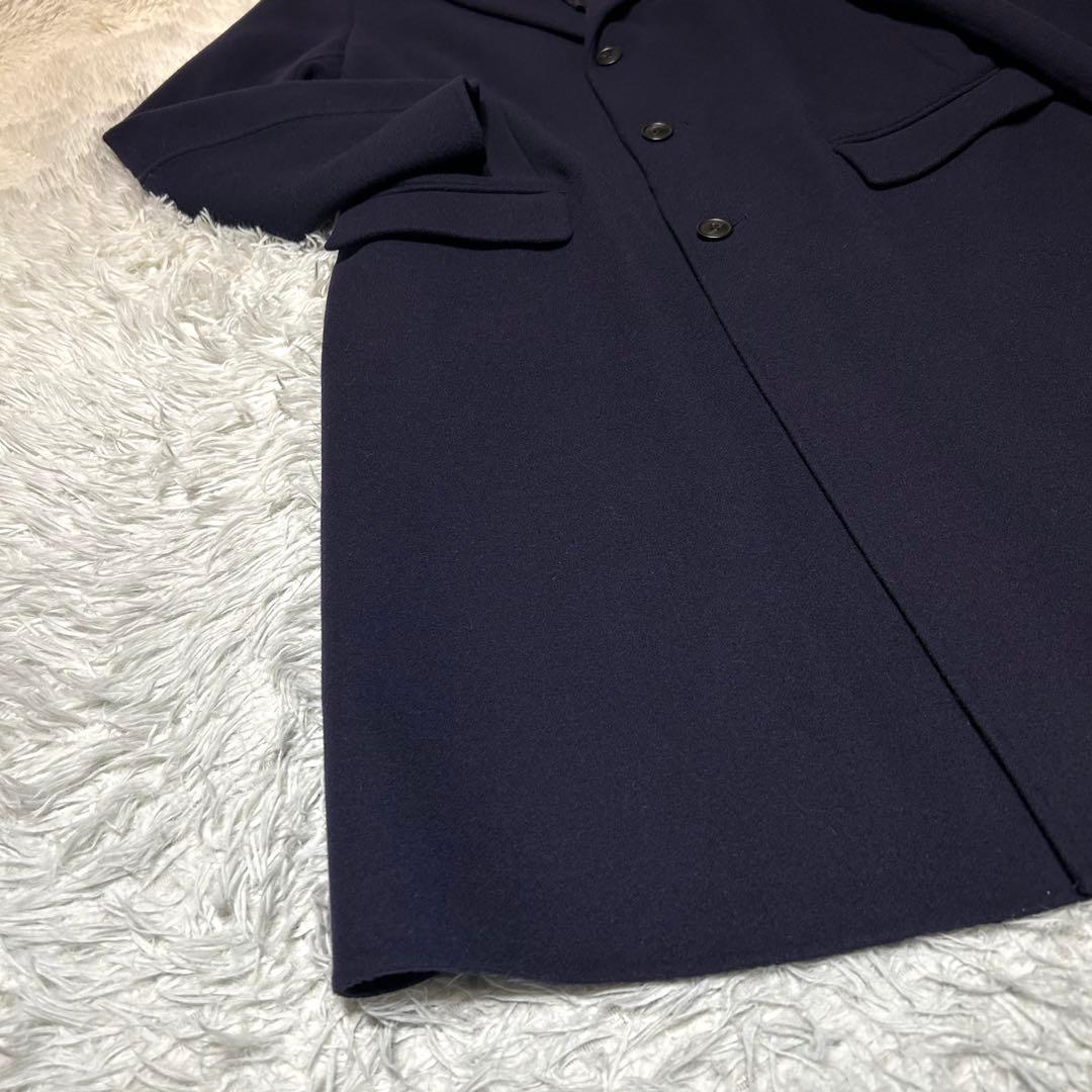 未使用級✨】UNIQLO＋J ウールブレンドチェスターコート L ネイビー