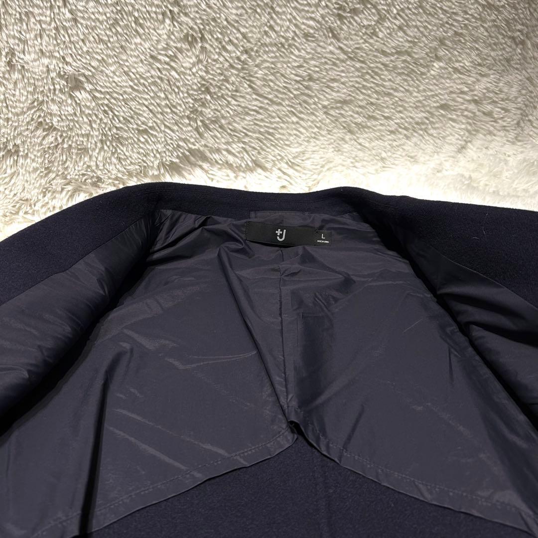 未使用級✨】UNIQLO＋J ウールブレンドチェスターコート L ネイビー