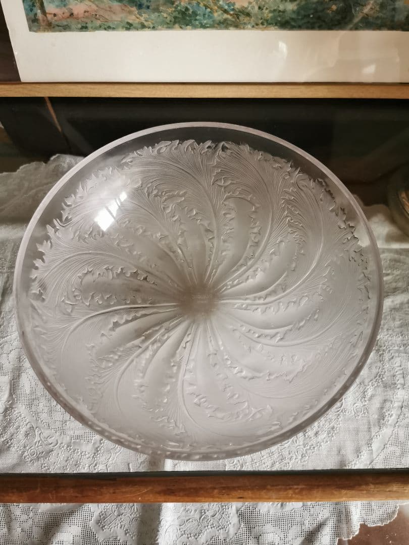 アンティーク ラリック CHICOREE ラージガラスボウル 水深鉢1921年頃