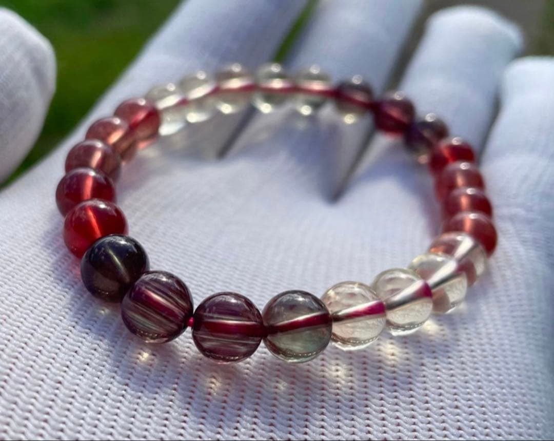 底値　約8mm チベット　アンデシン　ブレスレット　宝石質グレード