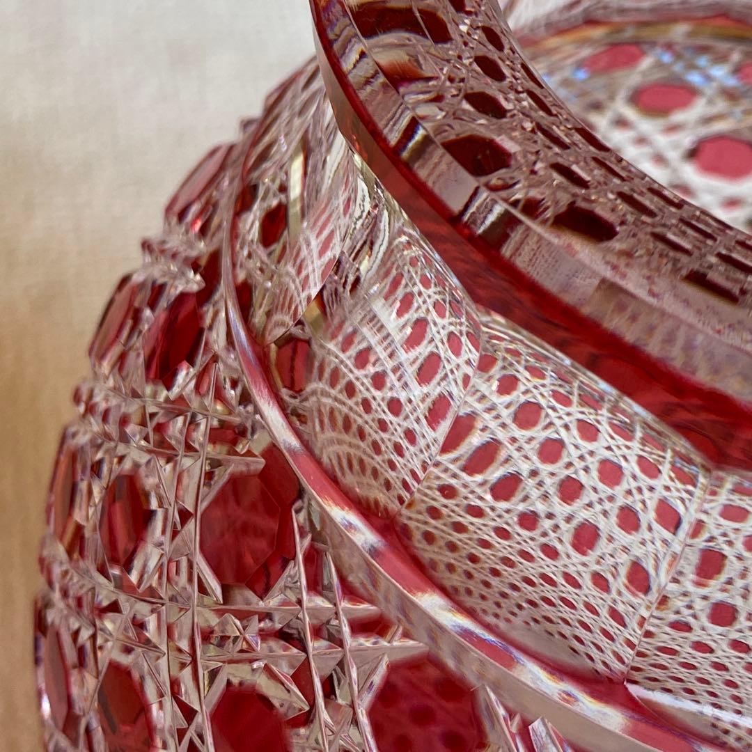 美品✨廃盤品✨WAKO 和光　カガミクリスタル　江戸切子　花生　花瓶