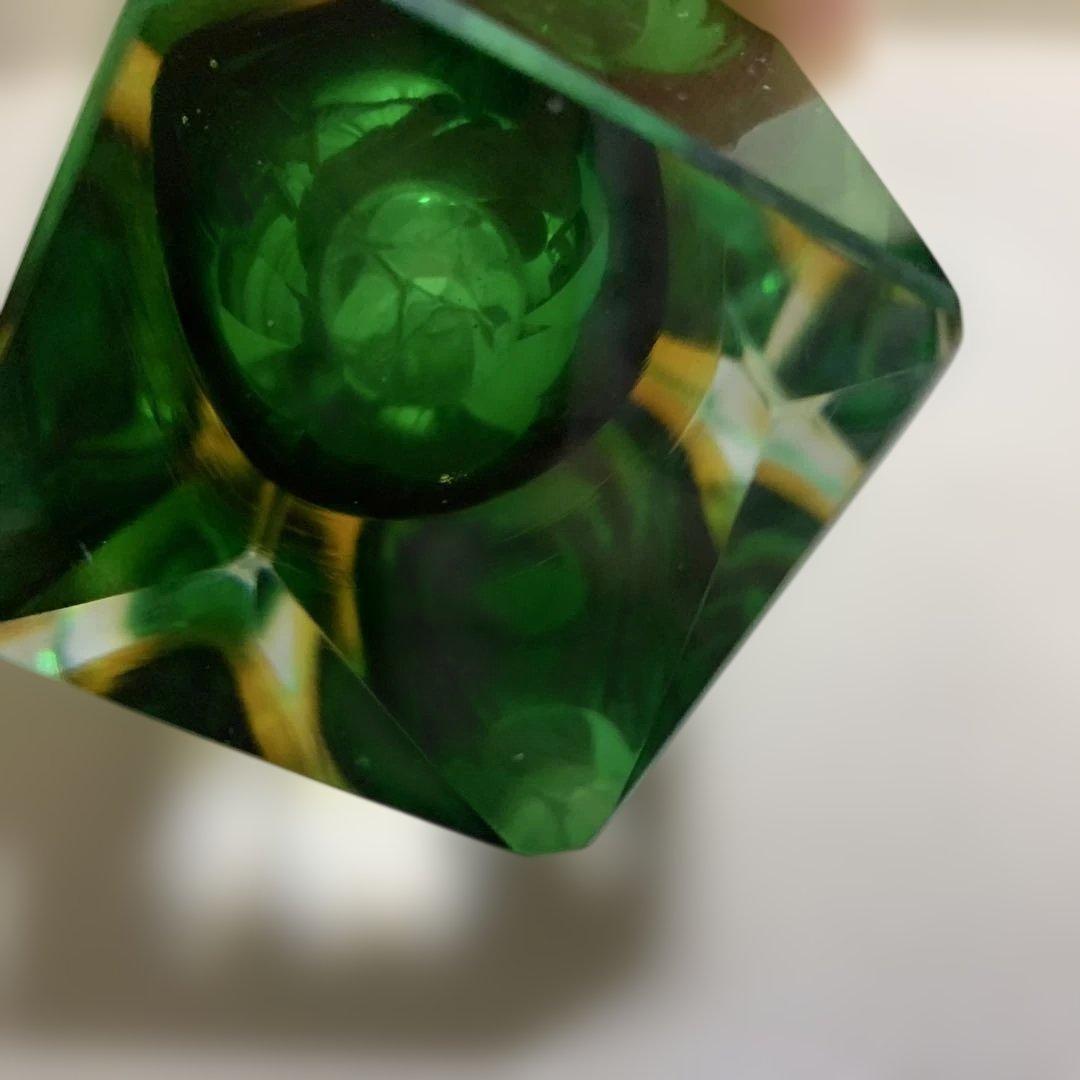 イタリア　クリスタル　ムラーノガラス　MURANO 一輪挿し　花瓶　オブジェ