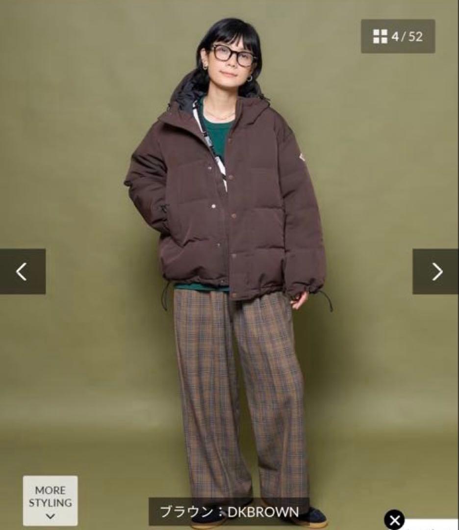 DANTON フードダウンジャケット ベージュ　フリークスストア　s