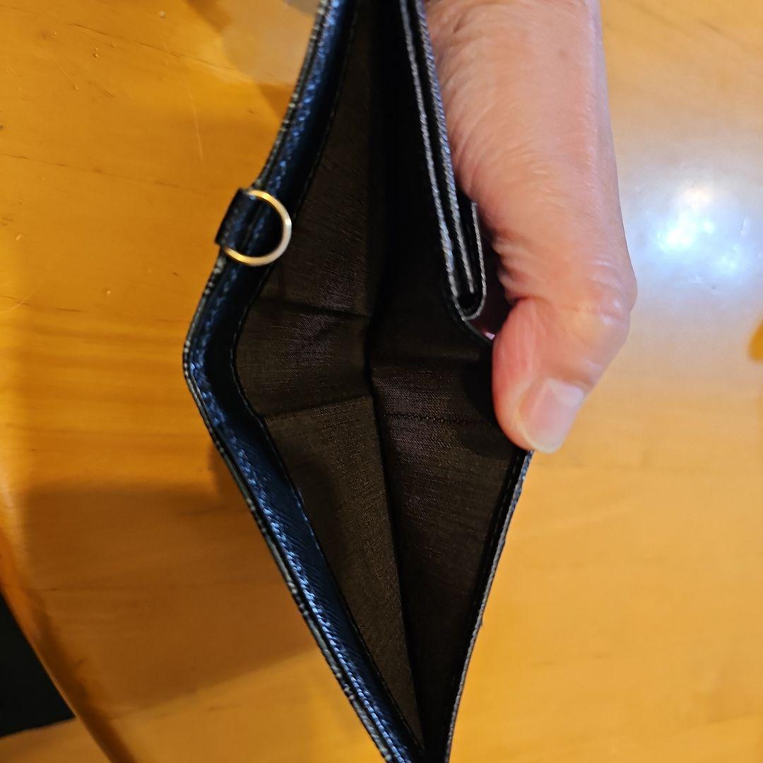 Q-pot 財布　ブラックチョコレート フラップショートウォレット