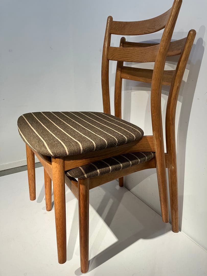 日進木工 nissin ヴィンテージチェア2脚、天童木工、柏木工、キツツキレトロ