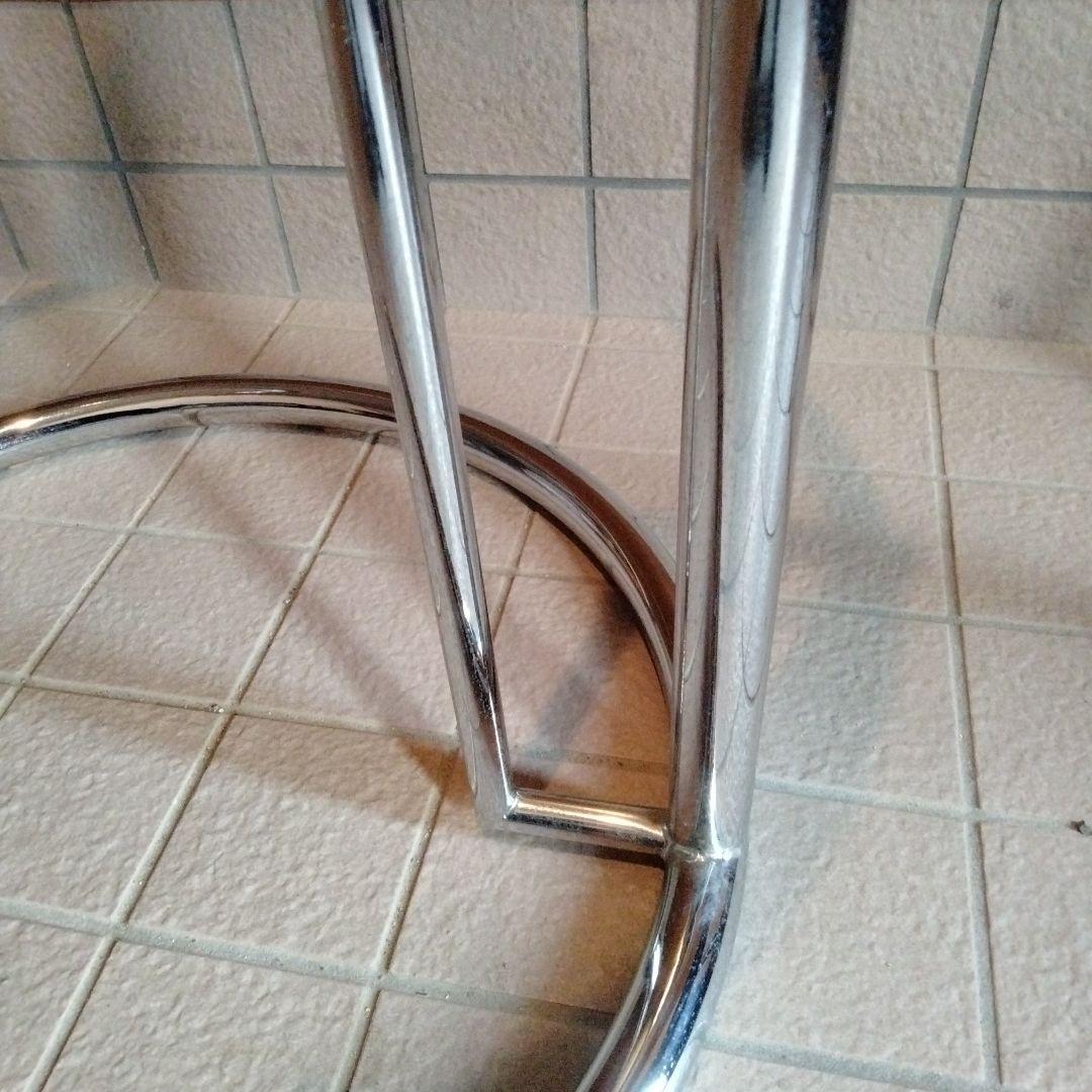 7段階高さ調節☆ガラステーブル☆デザイナーズ☆