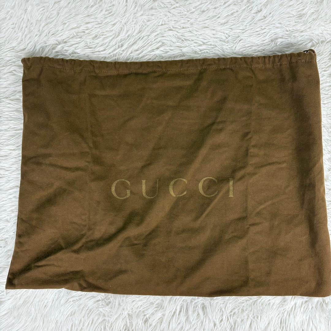 未使用級 現行モデル グッチ メッセンジャーバッグ ブラック ナイロン レザー