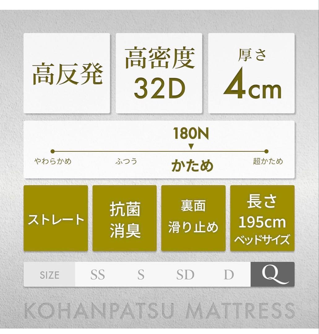 【新品未使用】GOKUMIN 高反発マットレス クイーンサイズ