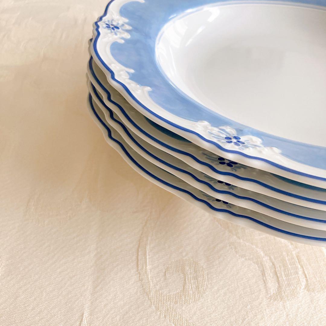 【新品】フッチェンロイター エステール ブルー スーププレート 4枚セット 廃盤