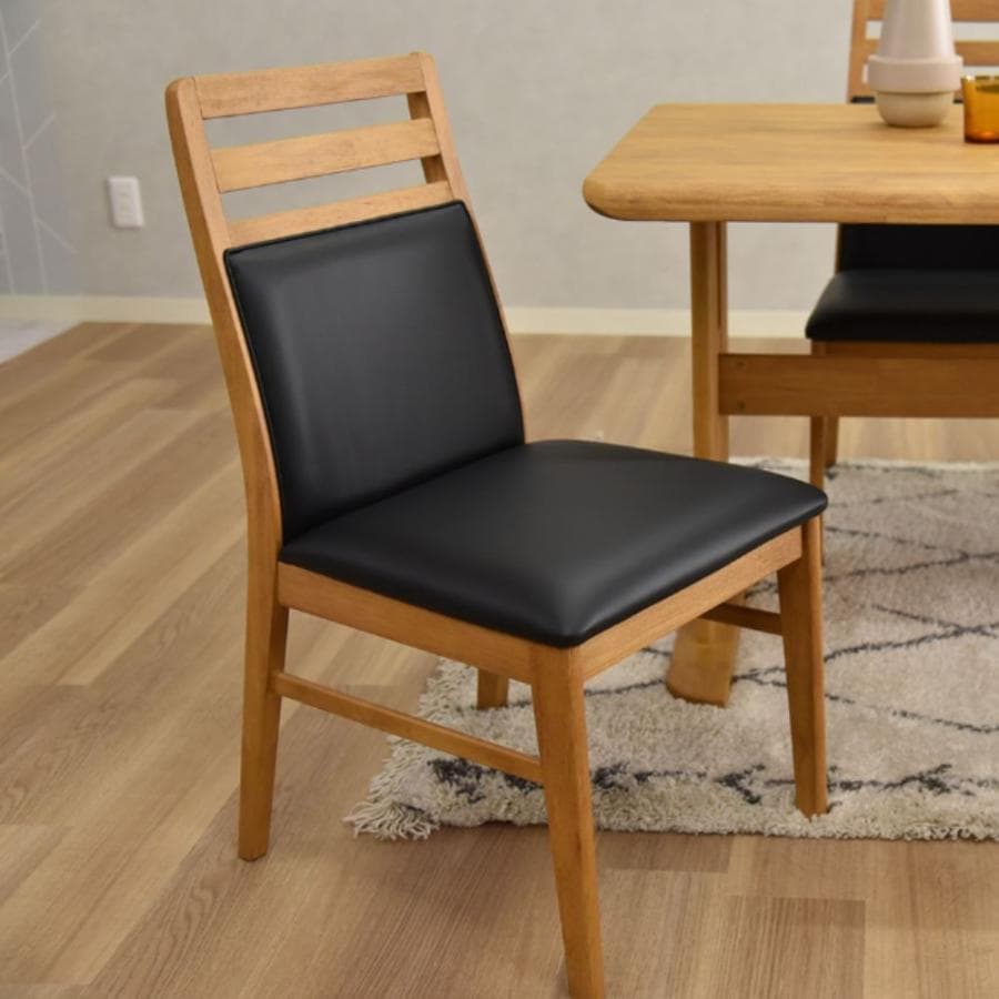 CD DC CB 8脚　ダイニングチェア　ナチュラル＊ブラック