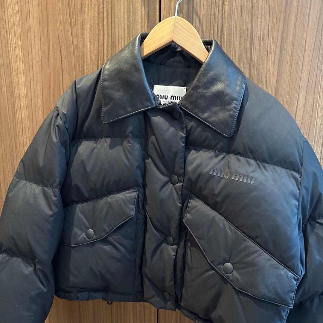 ほぼ未使用miumiu ミュウミュウ ダウンジャケット レディース ブラック